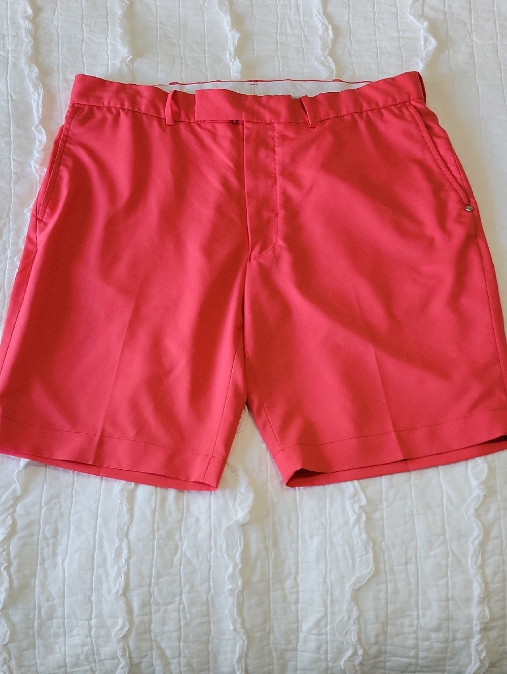 RLX Ralph Lauren Coral Flat-Front Men's Golf Shorts 35 Like New